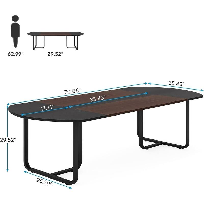 6FT Oval Conference Table, Large Meeting Table