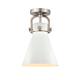 Option Satin Nickel / White