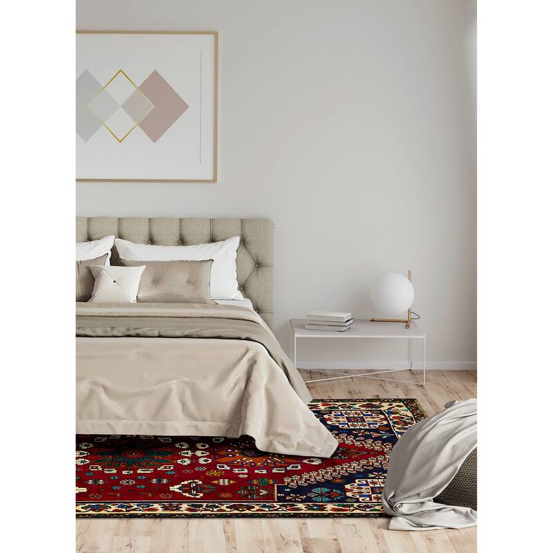 ECARPETGALLERY Hand-knotted Melis Vintage Red Wool Rug - 5'9 x 9'6