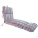 preview thumbnail 8 of 25, 74" x 22" Outdoor Chaise Lounge Cushion with Ties and Loop - 74'' L x 22'' W x 5'' H Rolland Stripe Opal
