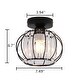 preview thumbnail 3 of 7, Modern Simple 1 Light Crystal Ceiling Light - 7.49''x6.7''