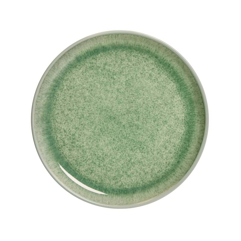 Sango Asher 12-Piece Green Stoneware Dinnerware Set - Service for 4, Plate & Bowl Set