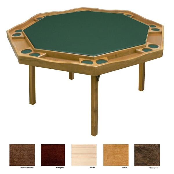 Kestell Maple Period Style Poker Table Vinyl Playing Surface Bed
