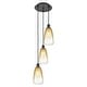 preview thumbnail 36 of 48, Innovations Lighting Endless Possibilities Ballston - Brookhaven Almond - 3 Light 13" Cord Hung Multi Pendant Matte Black/Amber