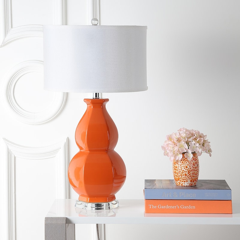 SAFAVIEH Lighting Shona 30-inch Egg Blue Table Lamp - 16"x16"x30" - 16Wx16Dx30H - Orange