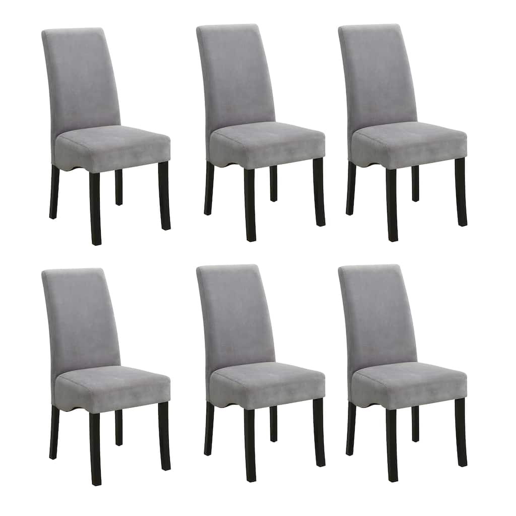 Ferrelo Grey and Black Upholstery Dining Chairs (Set of 6)