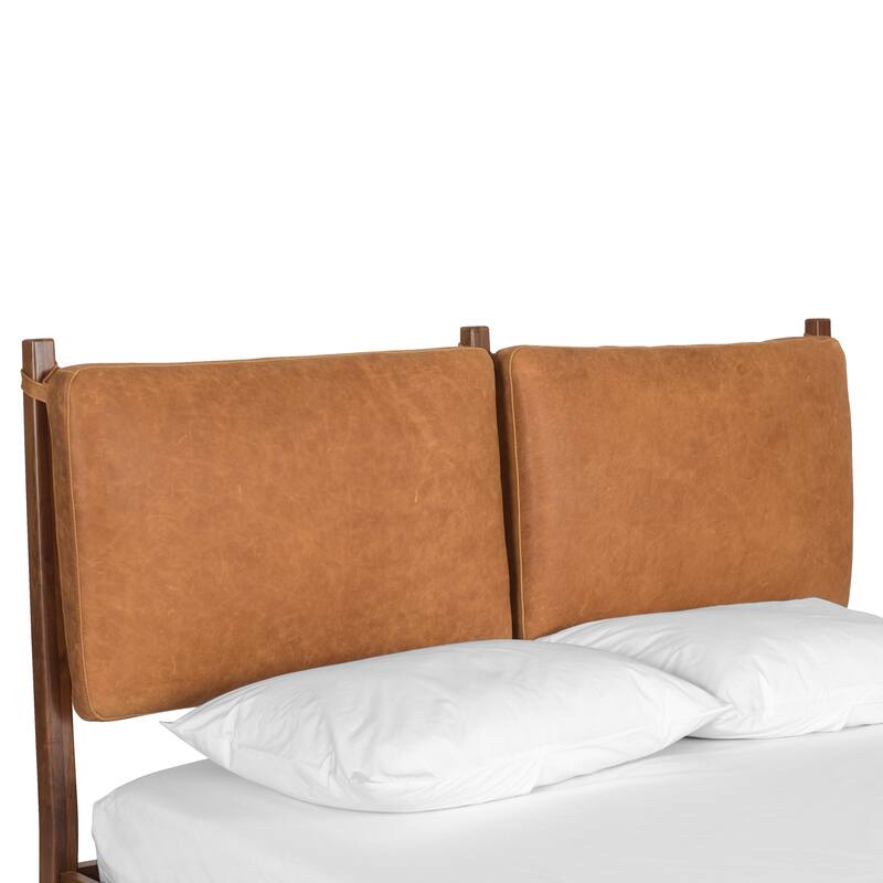 Poly & Bark Truro Bed Frame with Leather Cushions