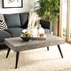 preview thumbnail 1 of 10, SAFAVIEH Cedric Modern Light Grey/ Black Coffee Table - 43.3" x 23.6" x 16.5"