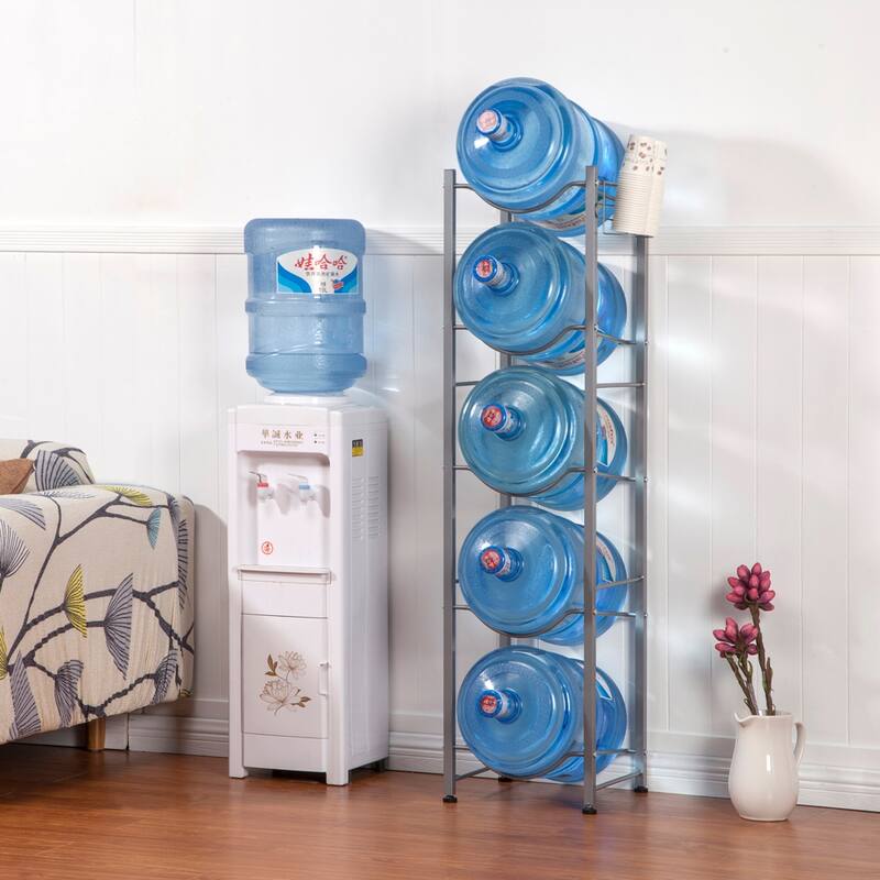 3/4/5-Tier Water Rack Stainless Steel Heavy Duty Water Cooler Jug Rack
