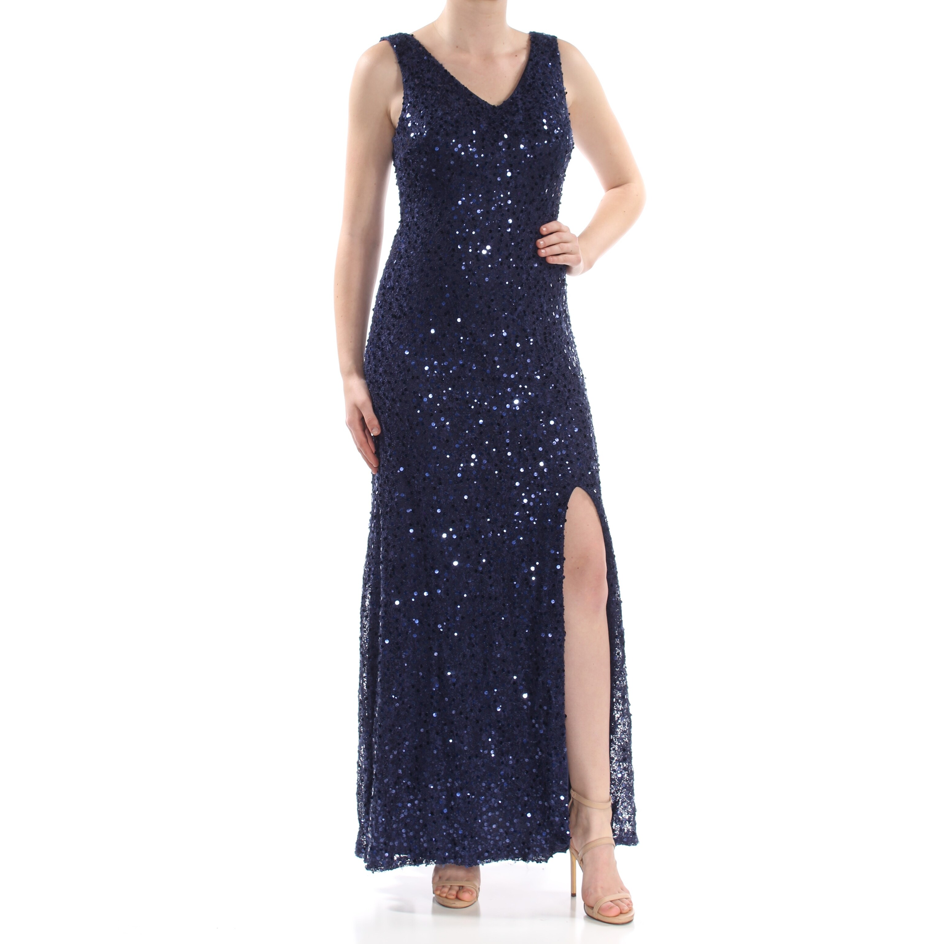 navy maxi formal dress