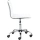 preview thumbnail 2 of 4, Carson Carrington Olafsvik Swivel Mid Back Armless Ribbed Task Leather White Upholstery Office Chair