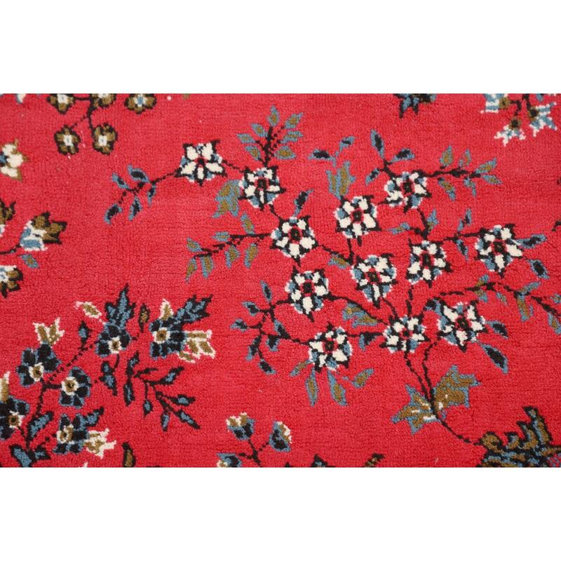 Victorian Style Pink Kashan Turkish Area Rug Machine Made Carpet - 9'8" x 13'2"