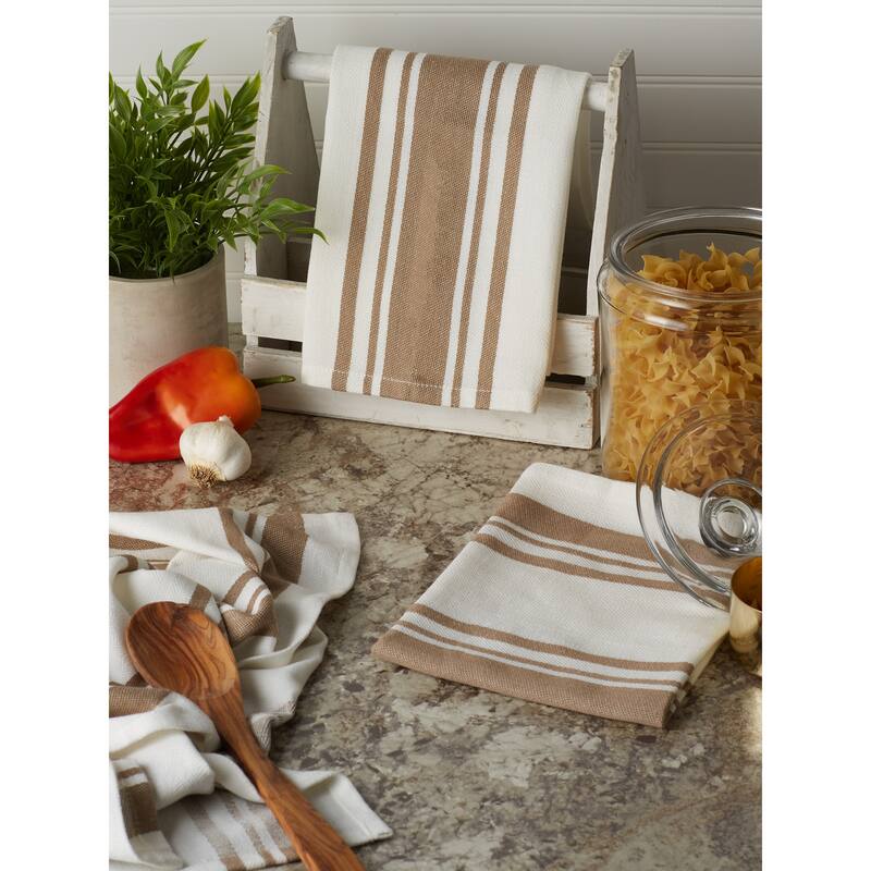 DII Vintage Red Chef Stripe Dishtowel (Set of 3)