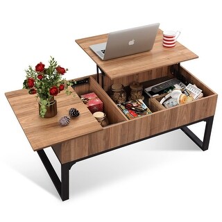Wood Lift Top Coffee Table with Hidden Storage Compartment - Bed Bath ...