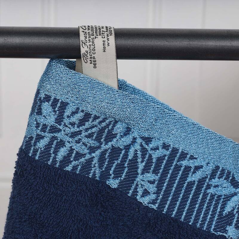 Superior Wisteria Cotton Floral Jacquard 8 Piece Bathroom Towel Set