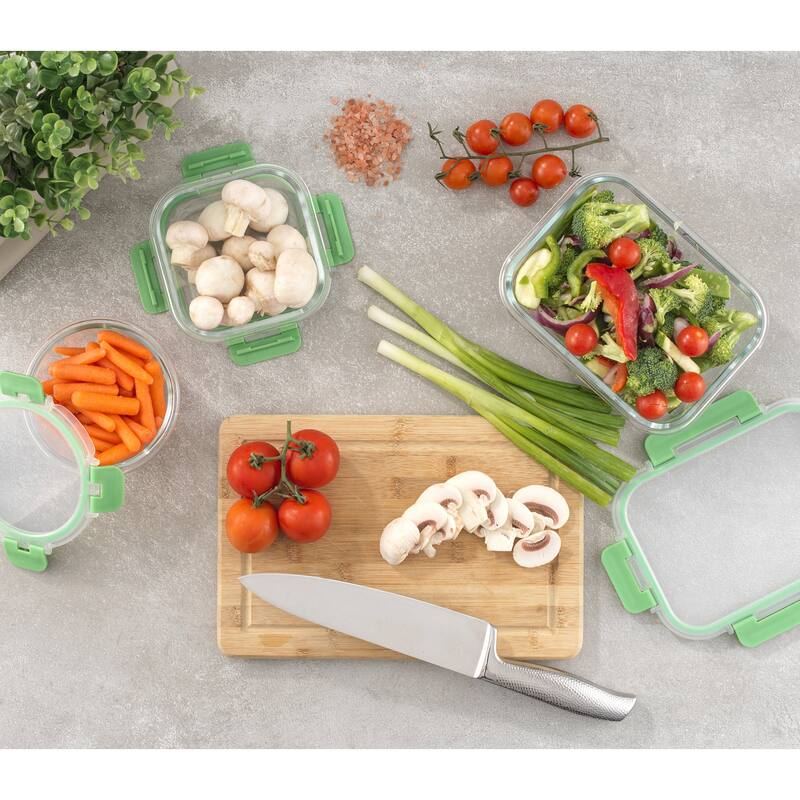 JoyFul 24 Piece Glass Food Storage Containers Set with Airtight Lids