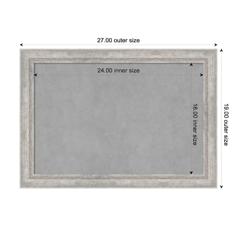 Amanti Art Angled Silver Framed Magnetic Board - Board Size 24x16