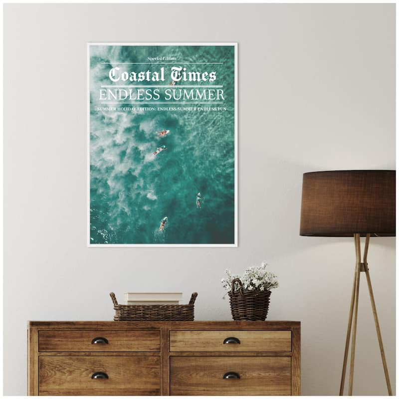 Kate and Laurel Endless Summer by Megan Ryan Framed Canvas Wall Art Print