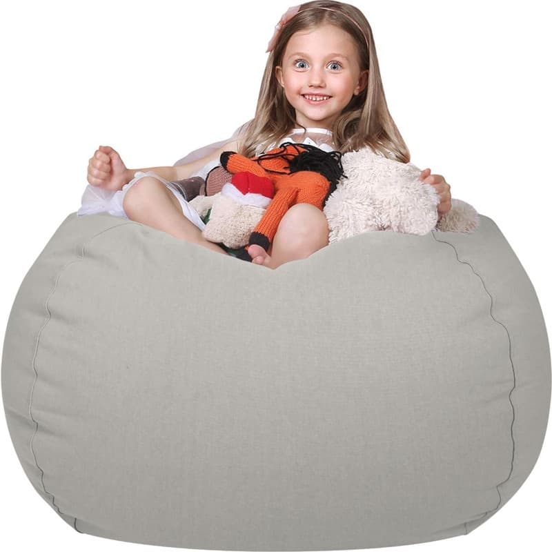 Stuffed Storage Bean Bag Chair Cover (X-Large)