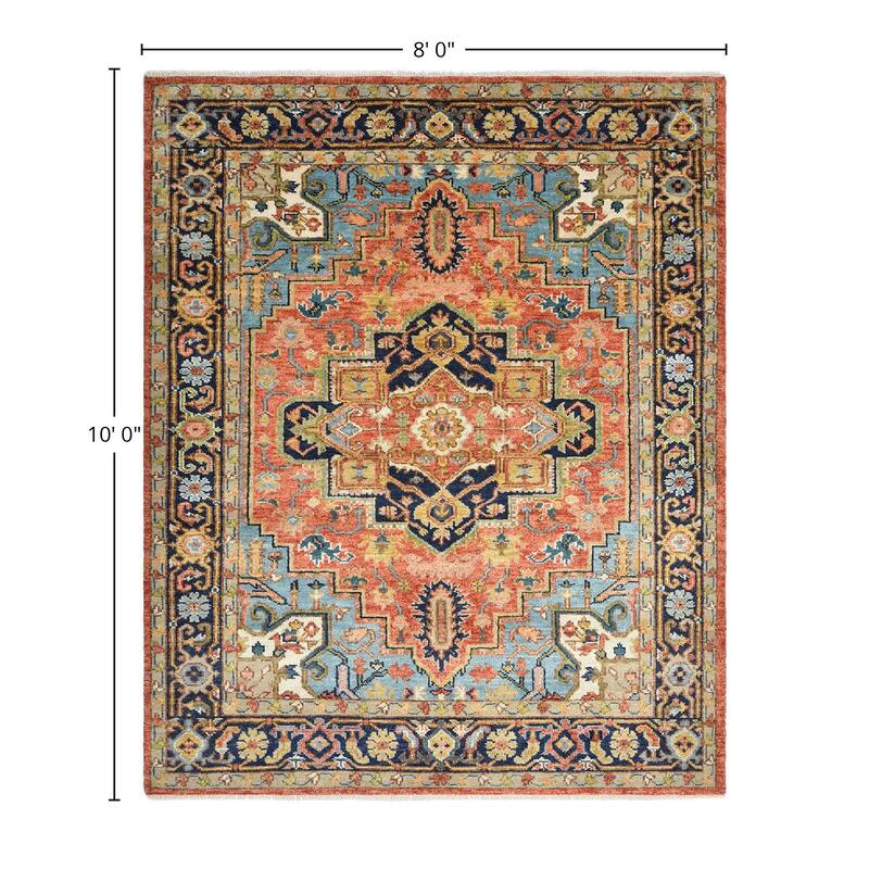 Overton Handmade Traditional Floral Area Rug