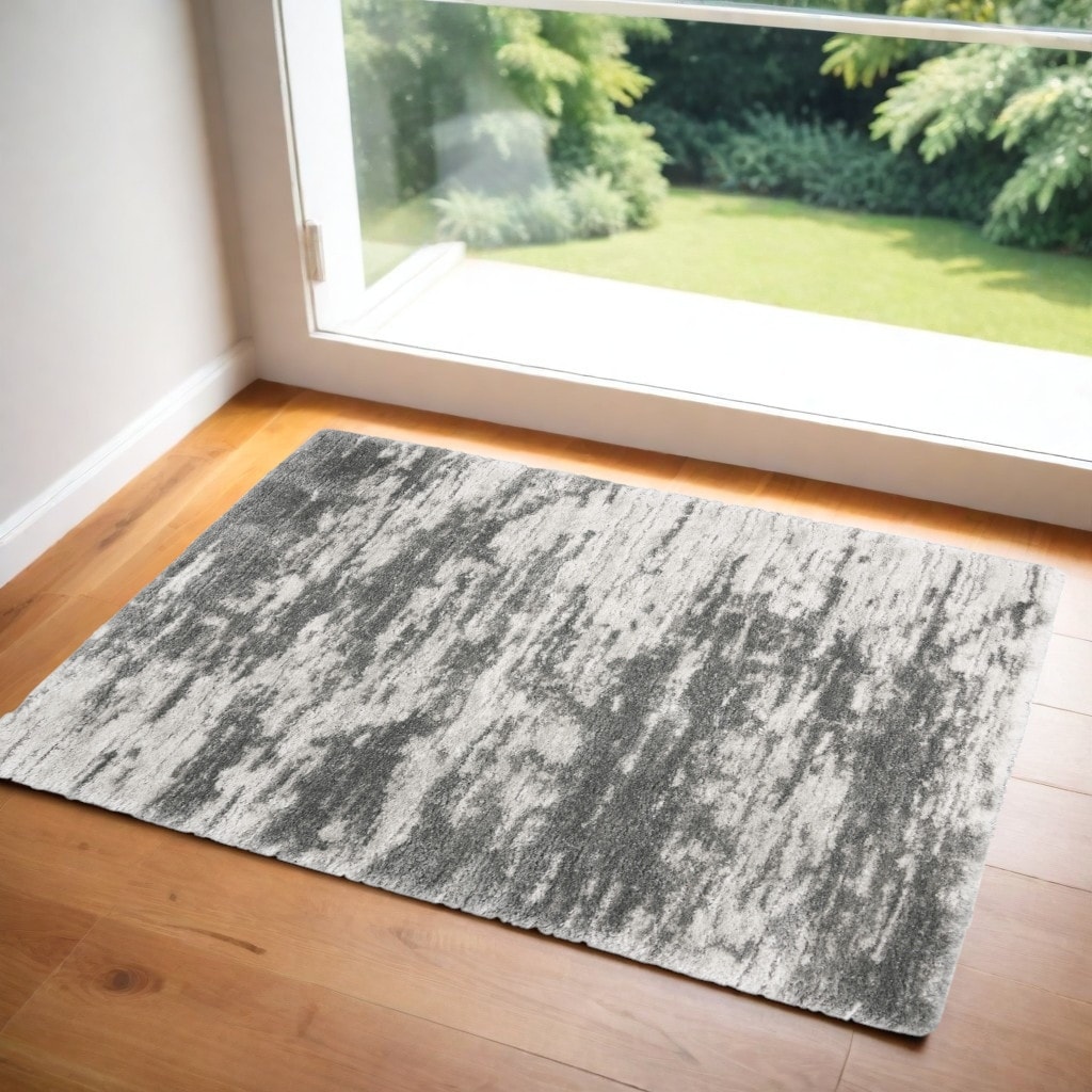 Power Loomed Abstract Stain Resistant Soft Area Rug - 72' X '48' X '1.58