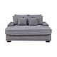 preview thumbnail 3 of 8, Symphony 67"W Corduroy Oversized Sofa Chaise Lounge Chair with Cupholders and USB Charging Port