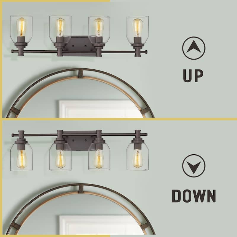 4-light Vanity Light, Wall Sconces, Bathroom Vanity Lights - ‎29.5"L x 9.2"W x 7"H