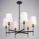 preview thumbnail 3 of 9, Vaxcel Lighting H0288 Camden 6 Light 30" Wide Chandelier