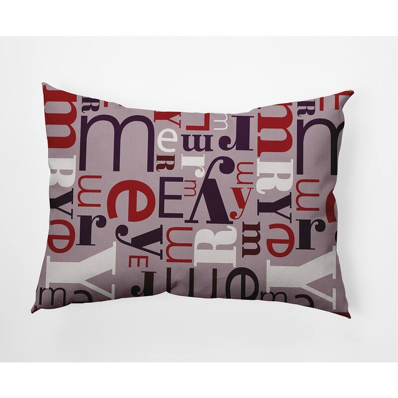 Crazy Merry Christmas Soft Spun Polyester Decorative Throw Pillow - Specialty - Plum Frosting