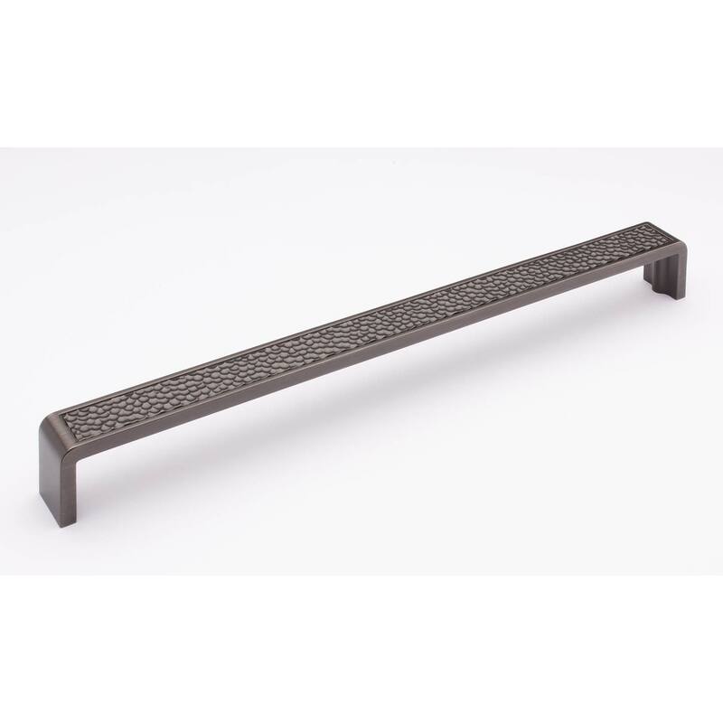 Sietto Hammered 12 Inch Center to Center Handle Cabinet Pull - Gunmetal