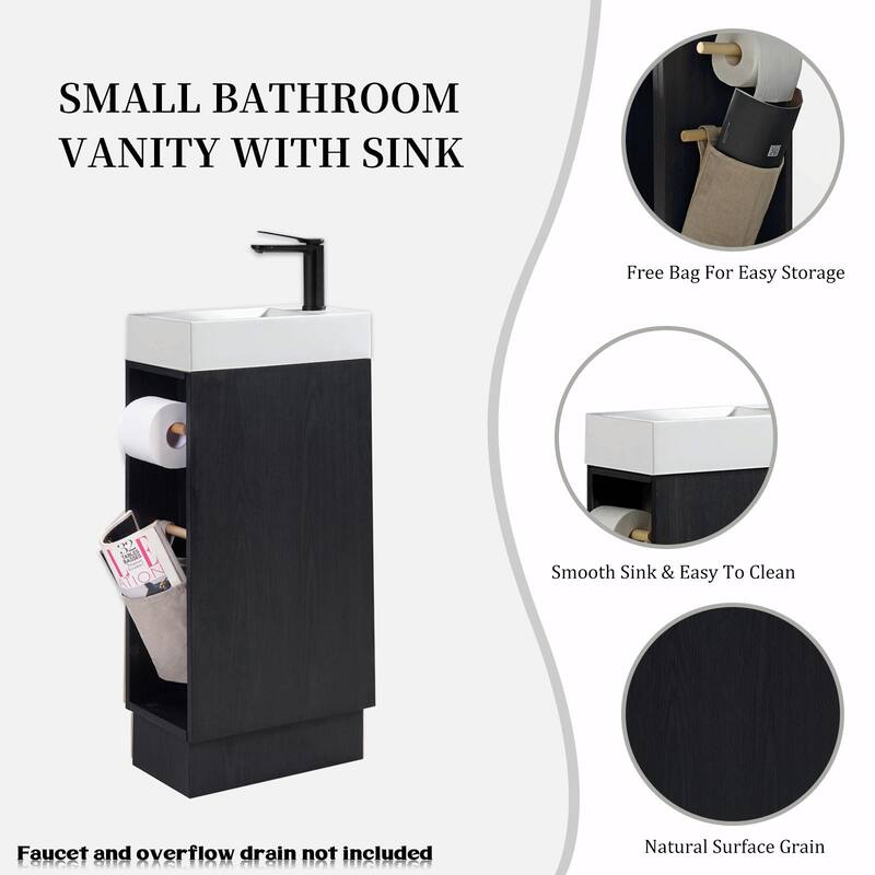 16-Inch Bathroom Vanity Sink Combo for Small Spaces