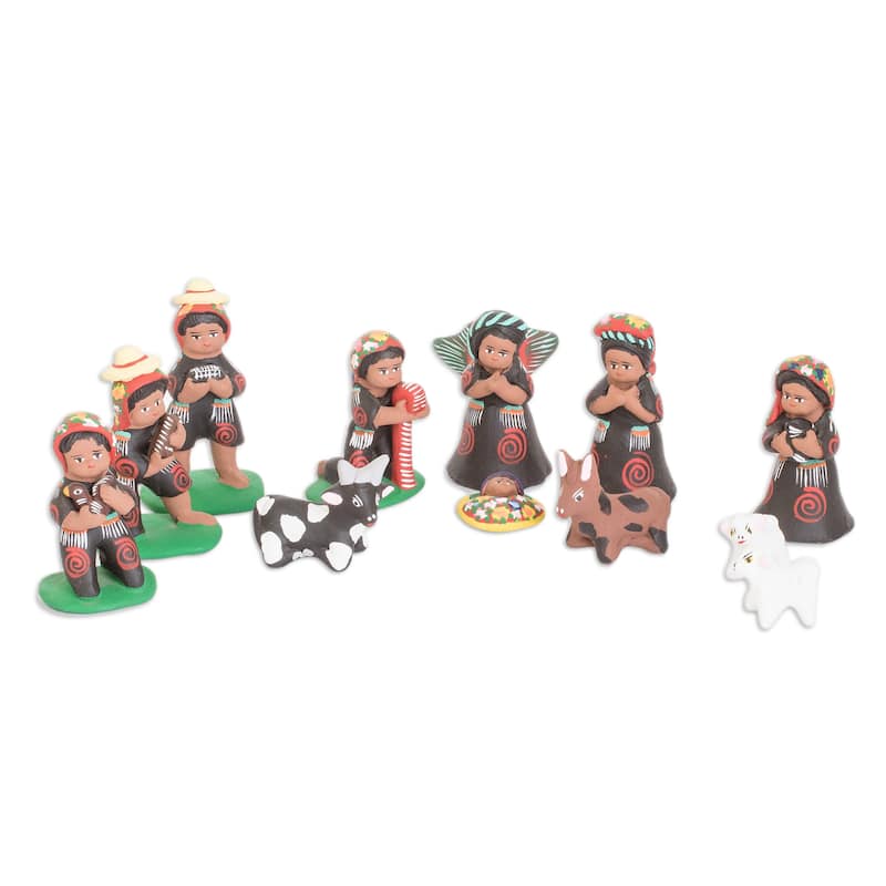 Novica Handmade Christmas In Totonicapán Ceramic Nativity Scene
