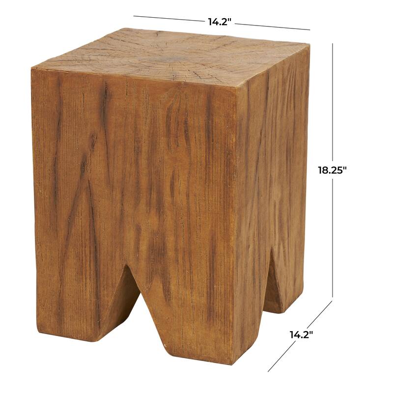 Magnesium Oxide Outdoor Accent Table - Brown - Roche River Decor