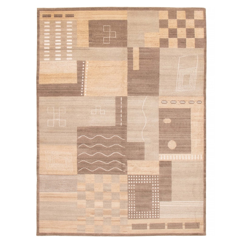 ECARPETGALLERY Hand-knotted Opulence Grey Silk, Wool Rug - 8'10 x 11'10 - Grey - 8'10 x 11'10