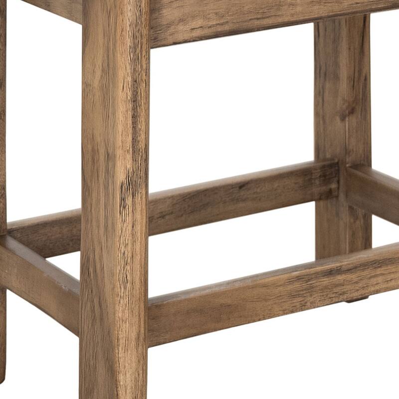 Eray Counter Stool, Almond, Barrel Brown, Olive Green Faux Leather