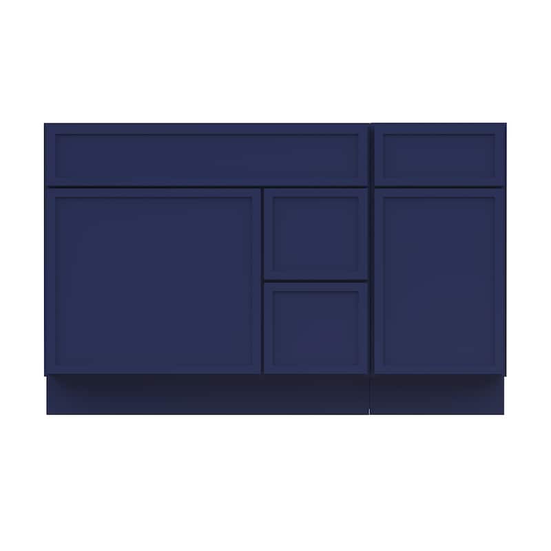 Vanity Art 51" Birch Freestanding Bathroom Vanity Cabinet without Top