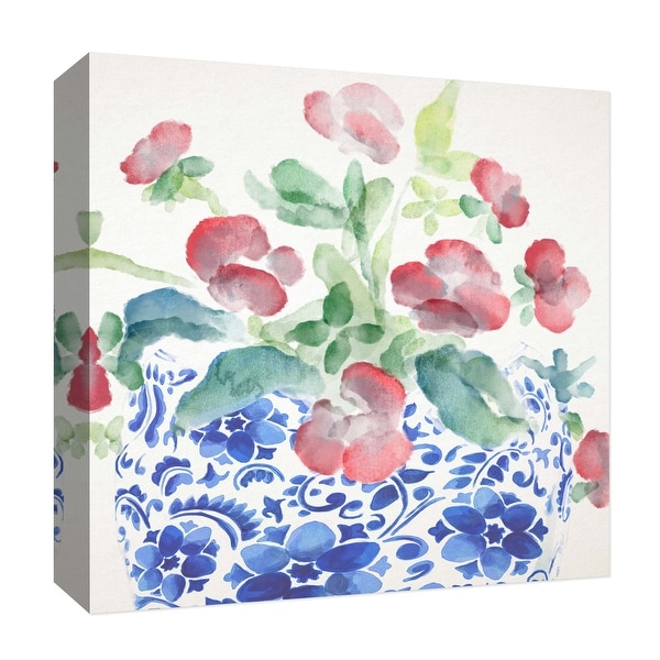 PTM Images 9-126902 PTM Canvas Collection 12" x 12" - "Vintage Flower II" Giclee Flowers Art Print on Canvas
