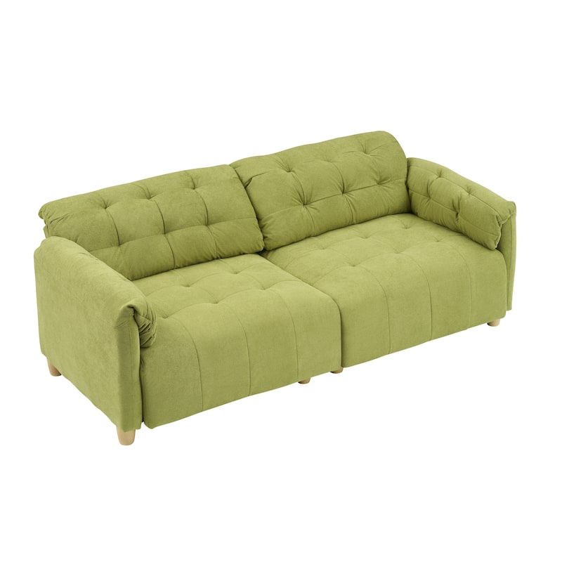 Cloud Loveseat Sofa, Futon Sofa with Storage Space, Straight-Line Sofa with Upholstered Backrest 2-Seat Armchair