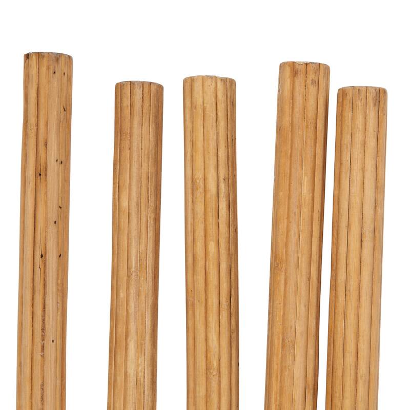 Bamboo Wood Tall Sticks Home Decor Natural Foliage - Set of 5 Brown - Roche River Decor