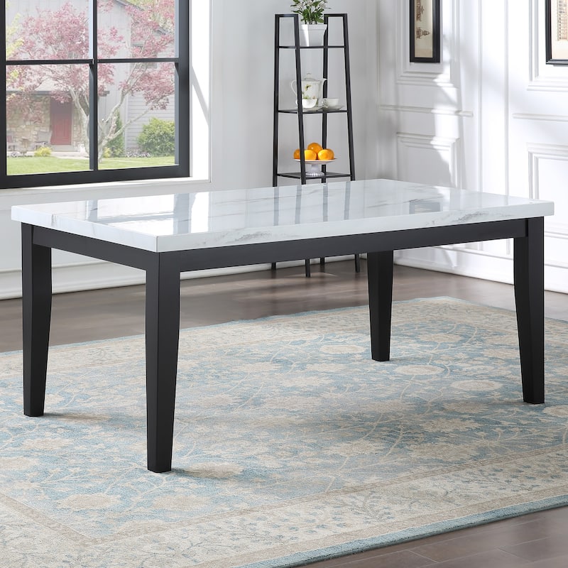 Steve Silver Santeri White and Cherry Dining Set