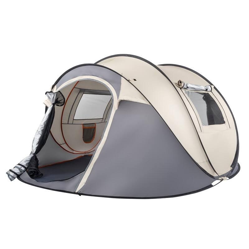 Pop-up Camping 4 Person Tent - 110x78x48 in (WxDxH)