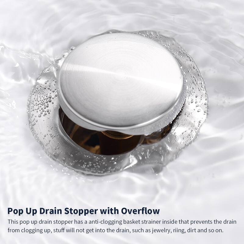 Bathroom Sink Faucet 2-Handle 4 Inch Center-Set Bathroom Sink Faucet,with Overflow Hole and 2 Supply Lines Included