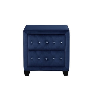 Sophia Crystal Tufted 2-Drawer Nightstand Made with Wood
