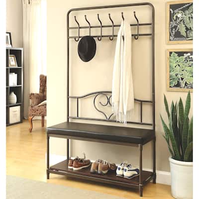 Copper Grove Acarigua Tree Coat Rack with Bench and Shoe Shelf