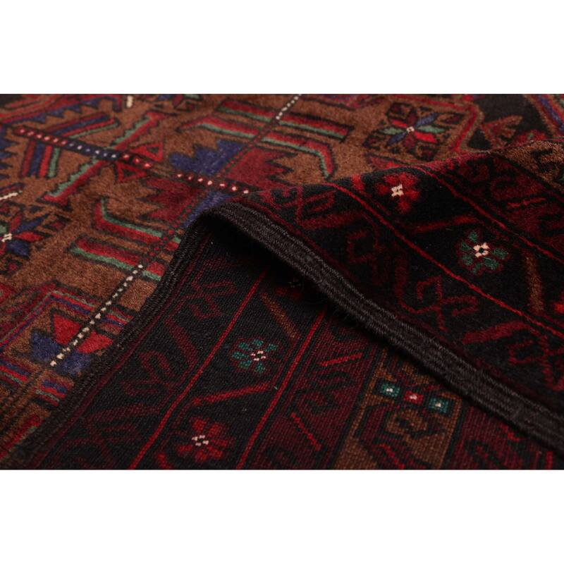 ECARPETGALLERY Hand-knotted Teimani Black, Brown Wool Rug - 3'8 x 6'8