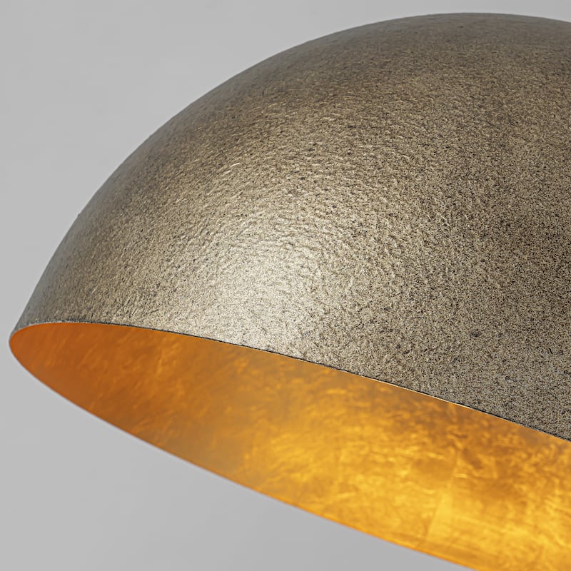 1-Light Modern Industrial Oversized Dome Gold Leaf Pendant Kitchen Island Lighting - 19.6 in. W x 11 in. H