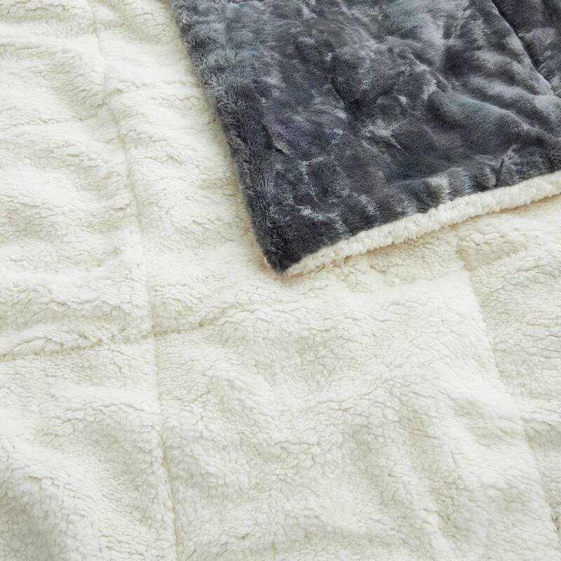 3-Piece Reversible Plush Sherpa Down Alternative Comforter Set
