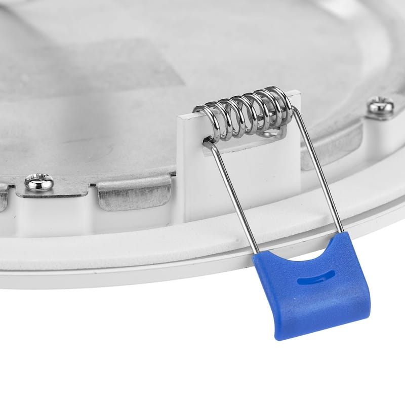 Everlume Collection 6 in. Satin White LED Low Profile Canless Recessed Downlight - 7.165 in x 7.165 in x 1 in