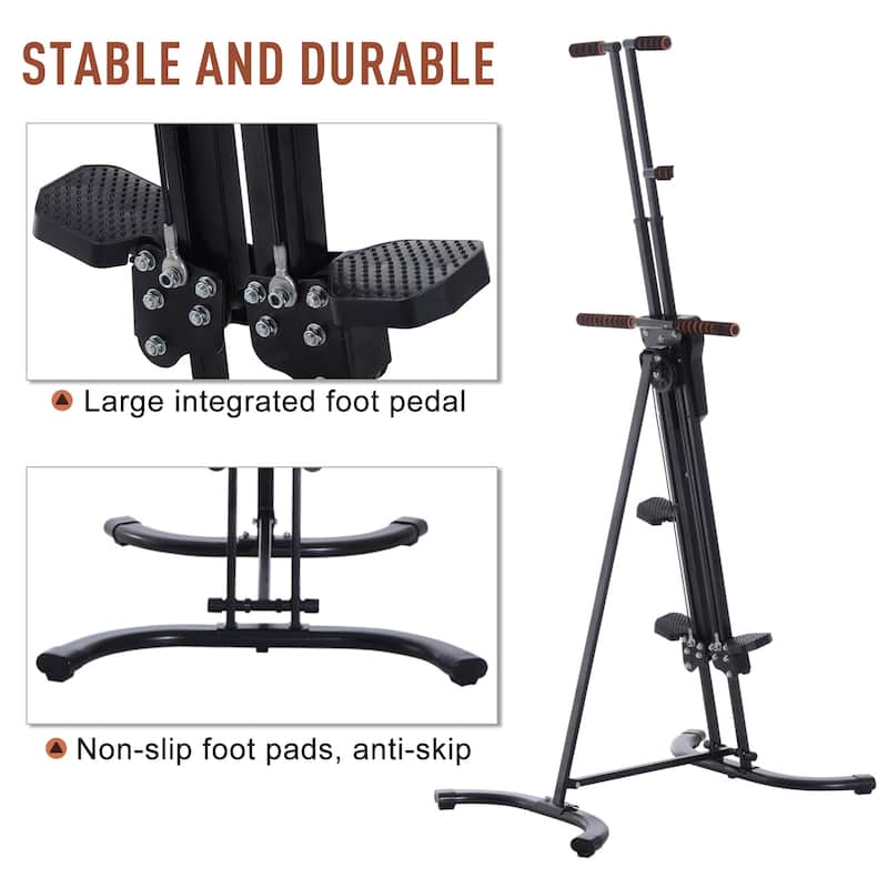 Soozier Steel Vertical Stair Climber Exercise Machine - 28"L x 26"W x 82"H