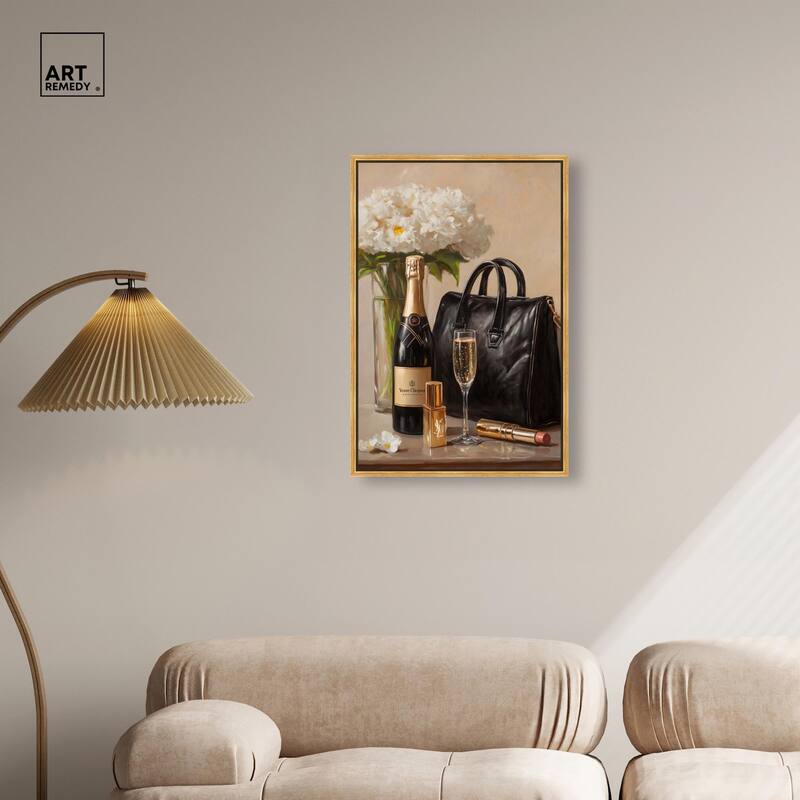 Cheers to Lovely Glam Canvas by Art Remedy